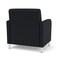 Lesro Siena Lounge Reception Wide Guest Chair, Brushed Steel, MD Black Upholstery SN1201 - alternate 3